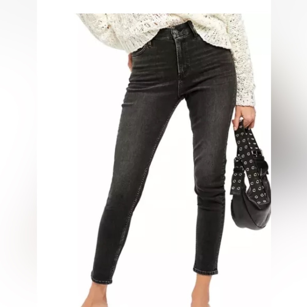 Free People Montana Milkyway Black Stretch Skinny Jeans